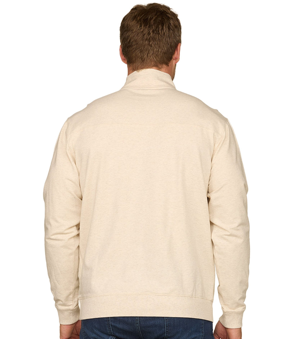 Men's Oatmeal Holland Quarter Zip Pullover