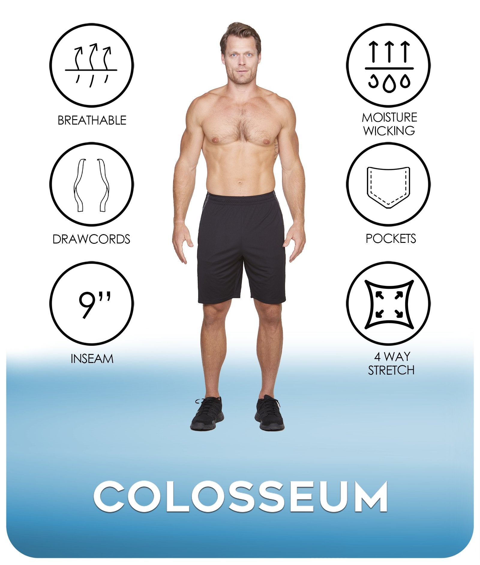 Men's Black Kane Short Features