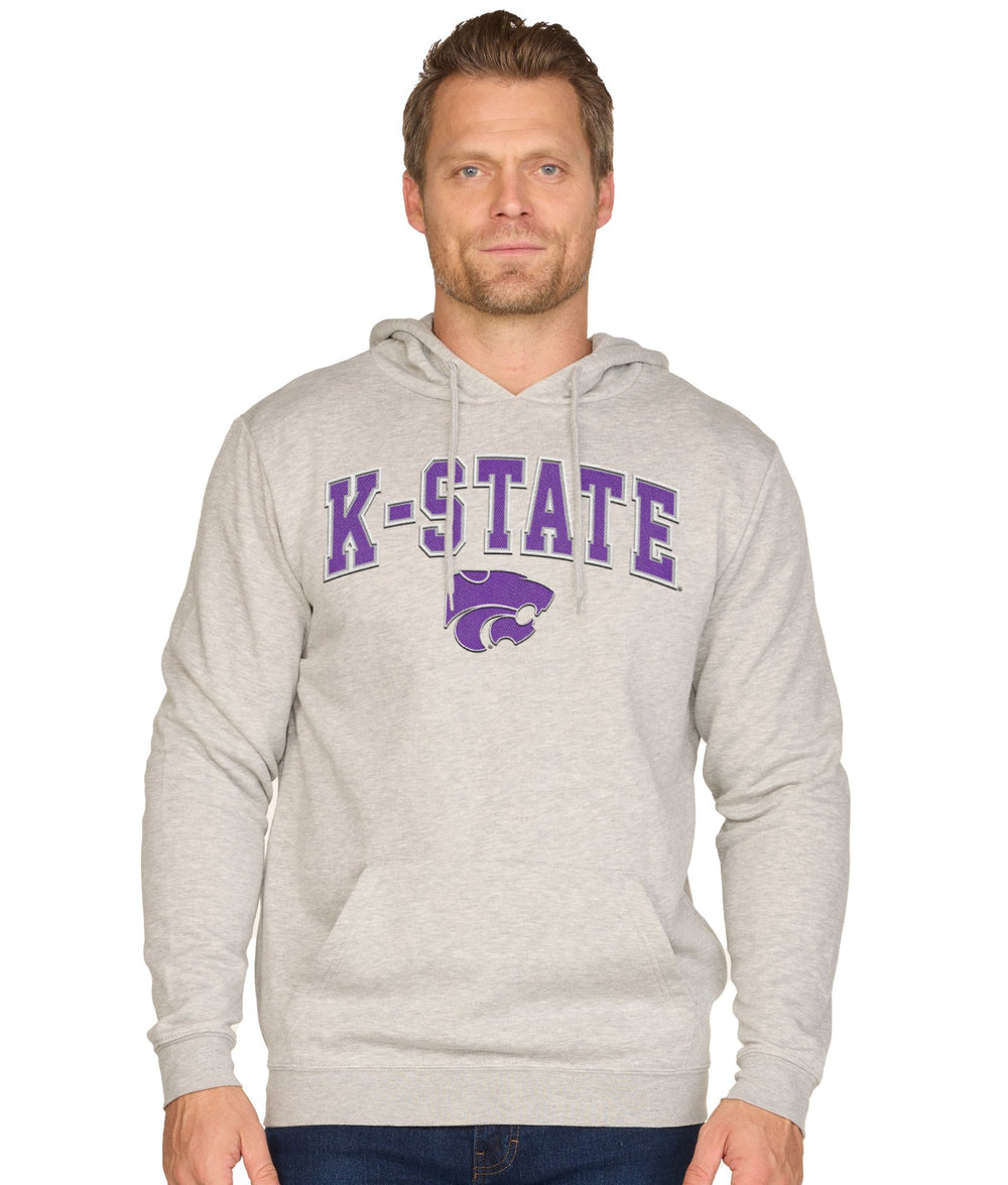 Men's Heather Grey Kansas State Wildcats Stadium Hoodie
