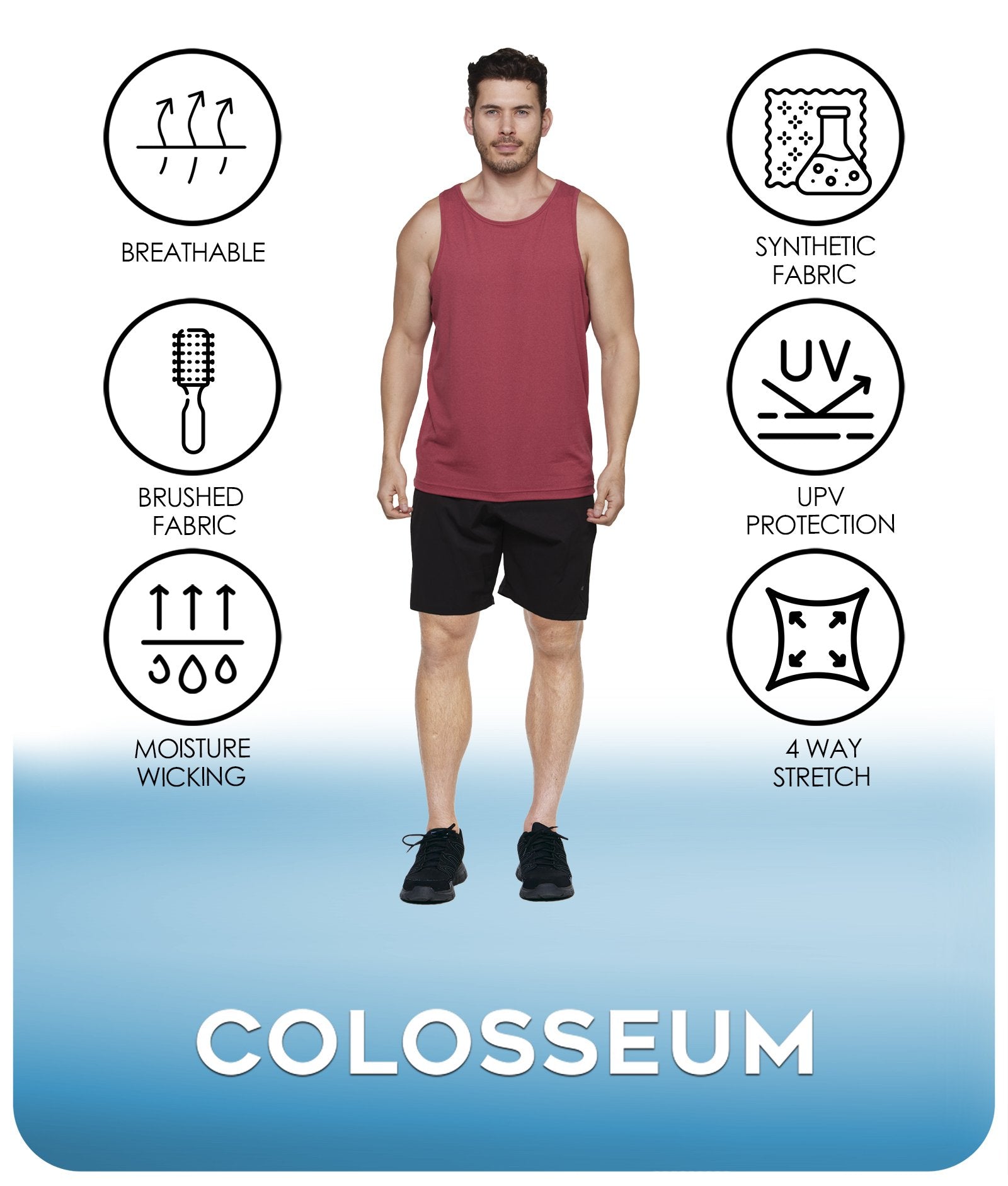 Men's Cardinal Lifting Tank Top Features