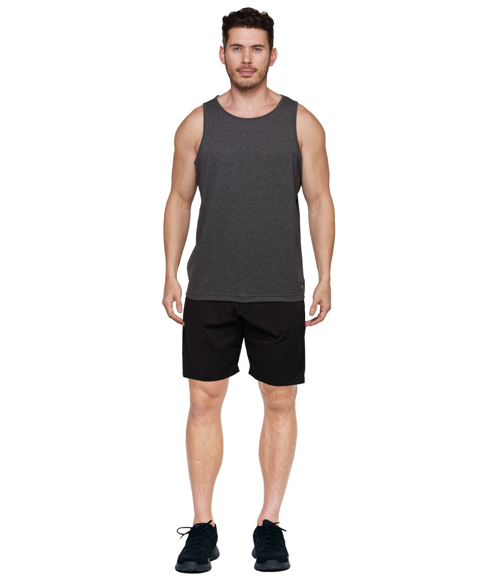 Men's Heather Black Lifting Tank Top