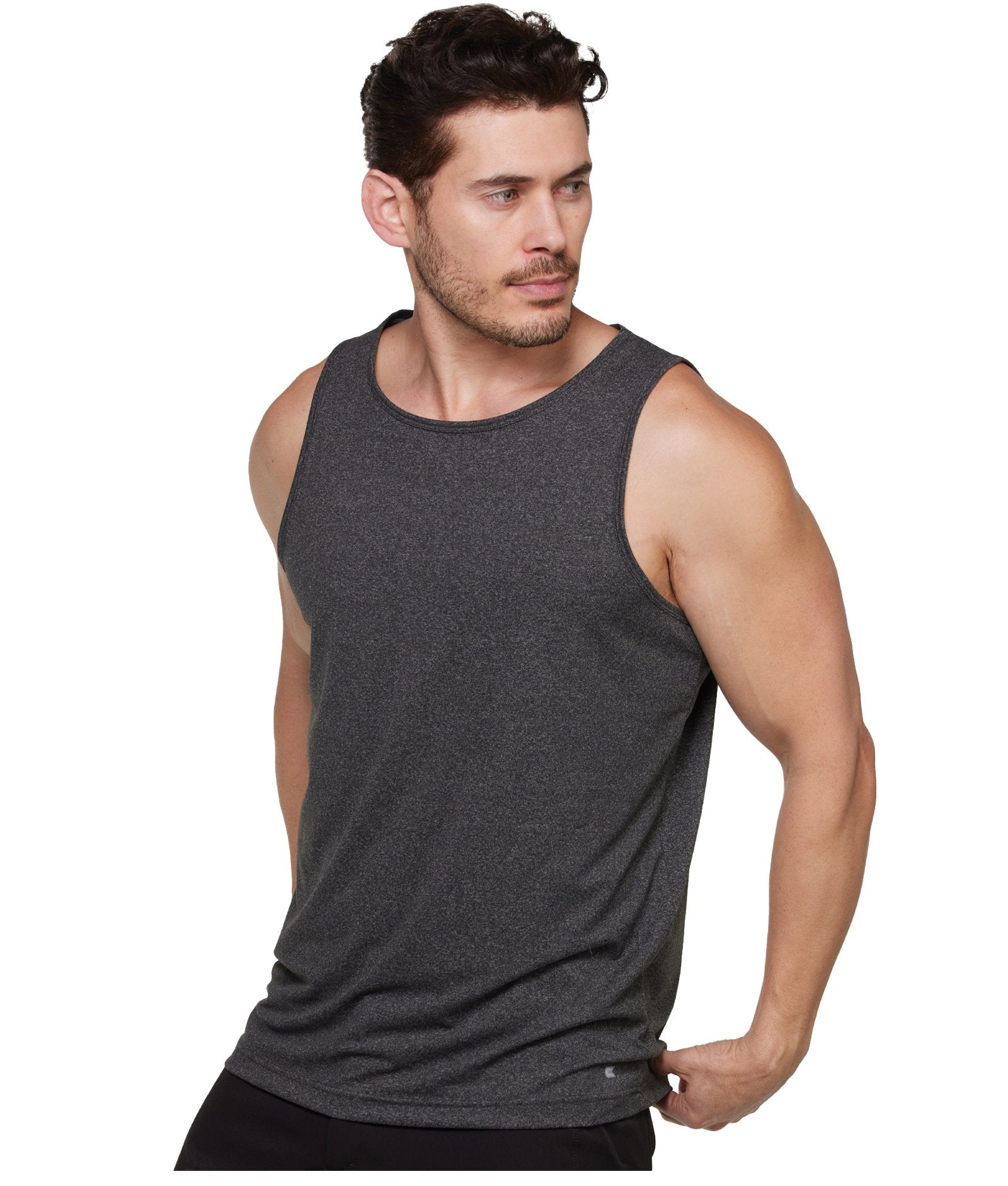 Men's Heather Black Lifting Tank Top