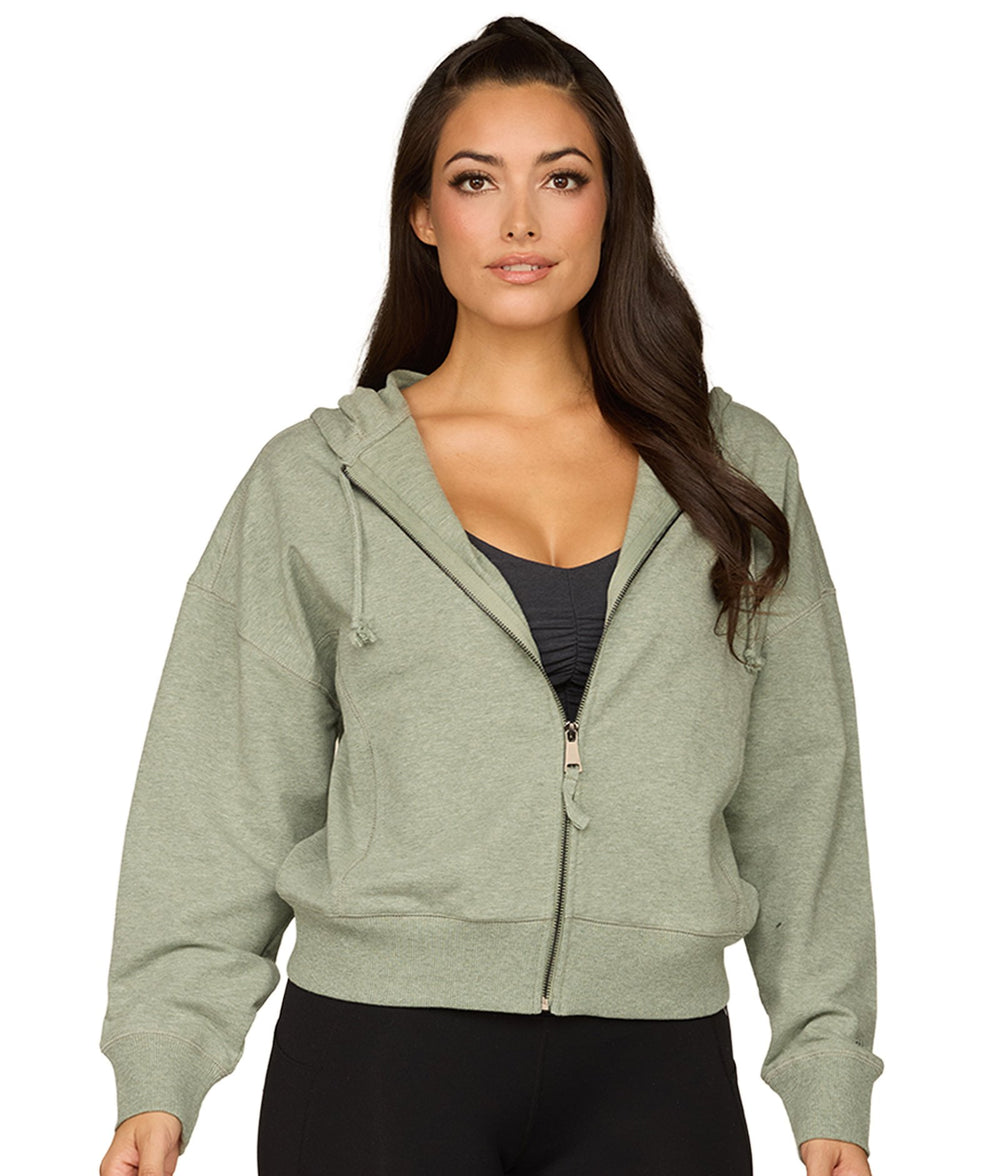 Women's Iceberg Green Lola French Terry Full Zip Jacket
