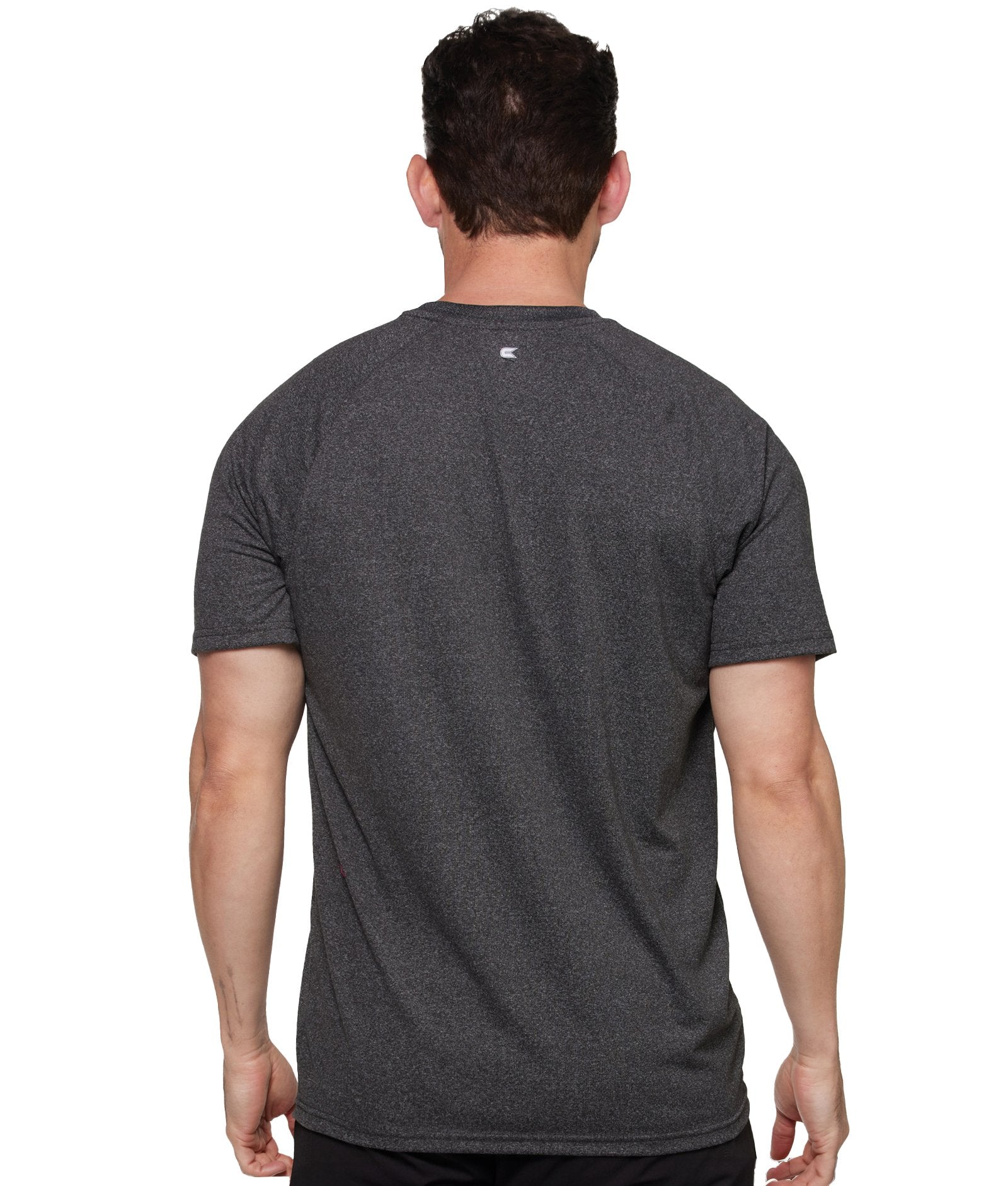 Men's Heather Black Luke Raglan Short Sleeve Tee
