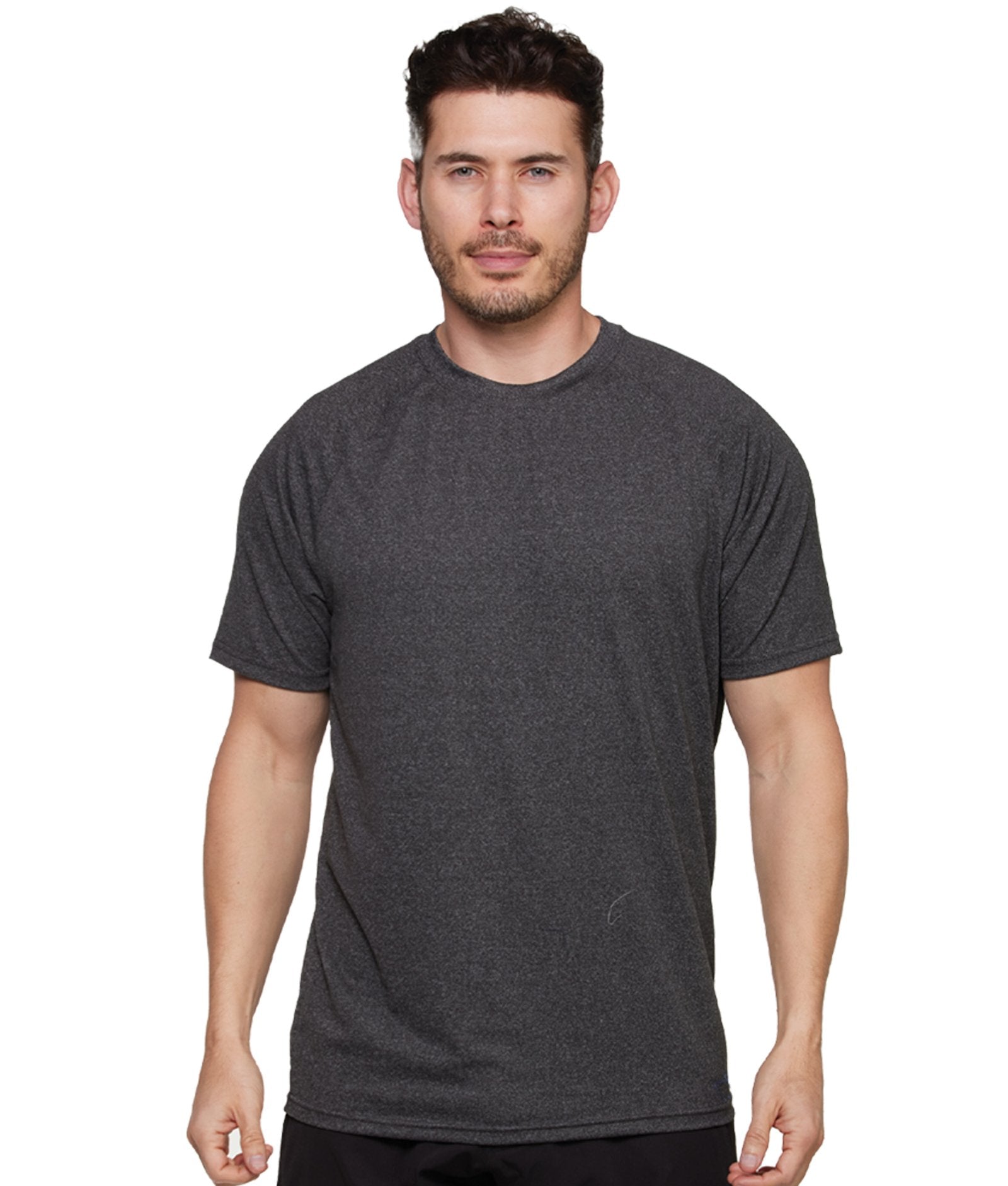 Men's Heather Black Luke Raglan Short Sleeve Tee