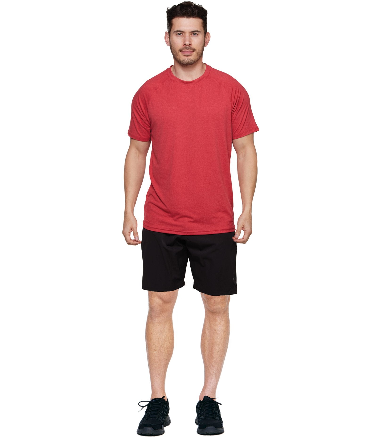 Men's Red Luke Raglan Short Sleeve Tee