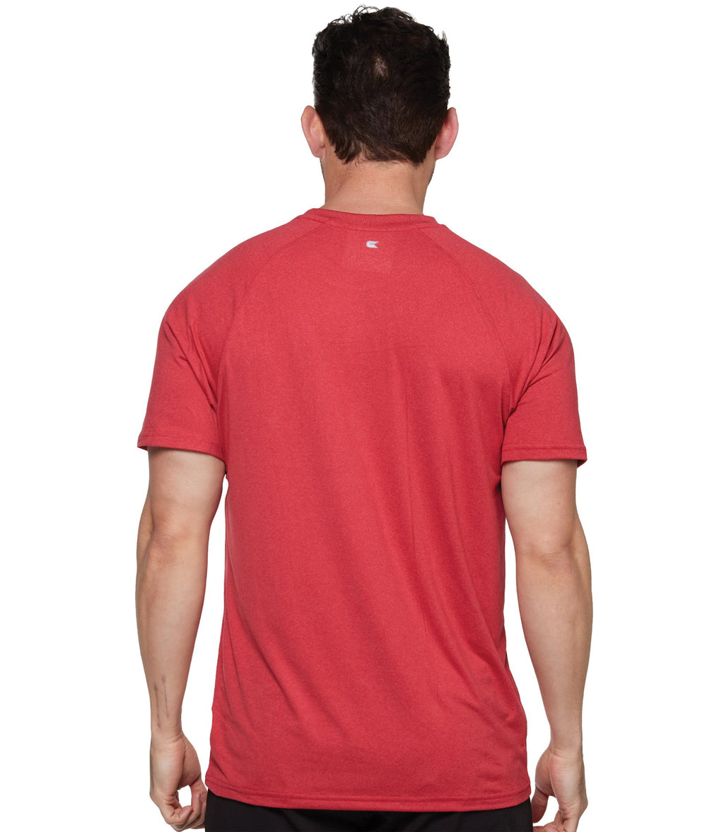 Men's Red Luke Raglan Short Sleeve Tee