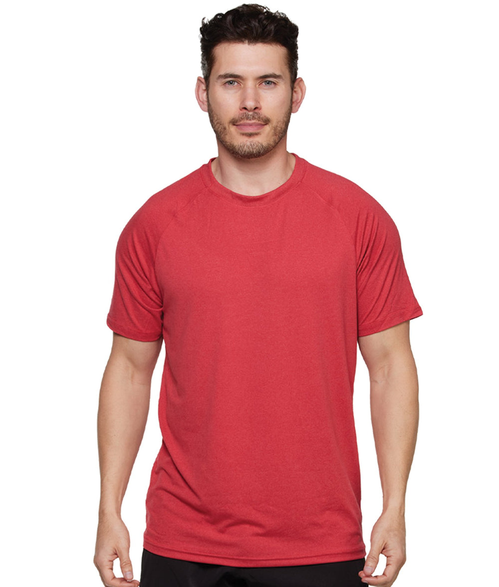 Men's Red Luke Raglan Short Sleeve Tee