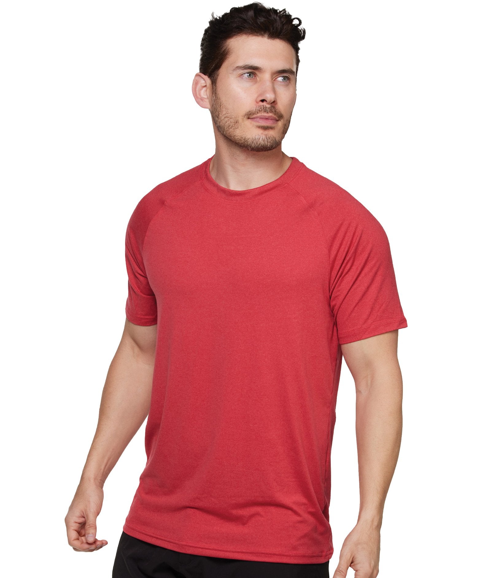 Men's Red Luke Raglan Short Sleeve Tee