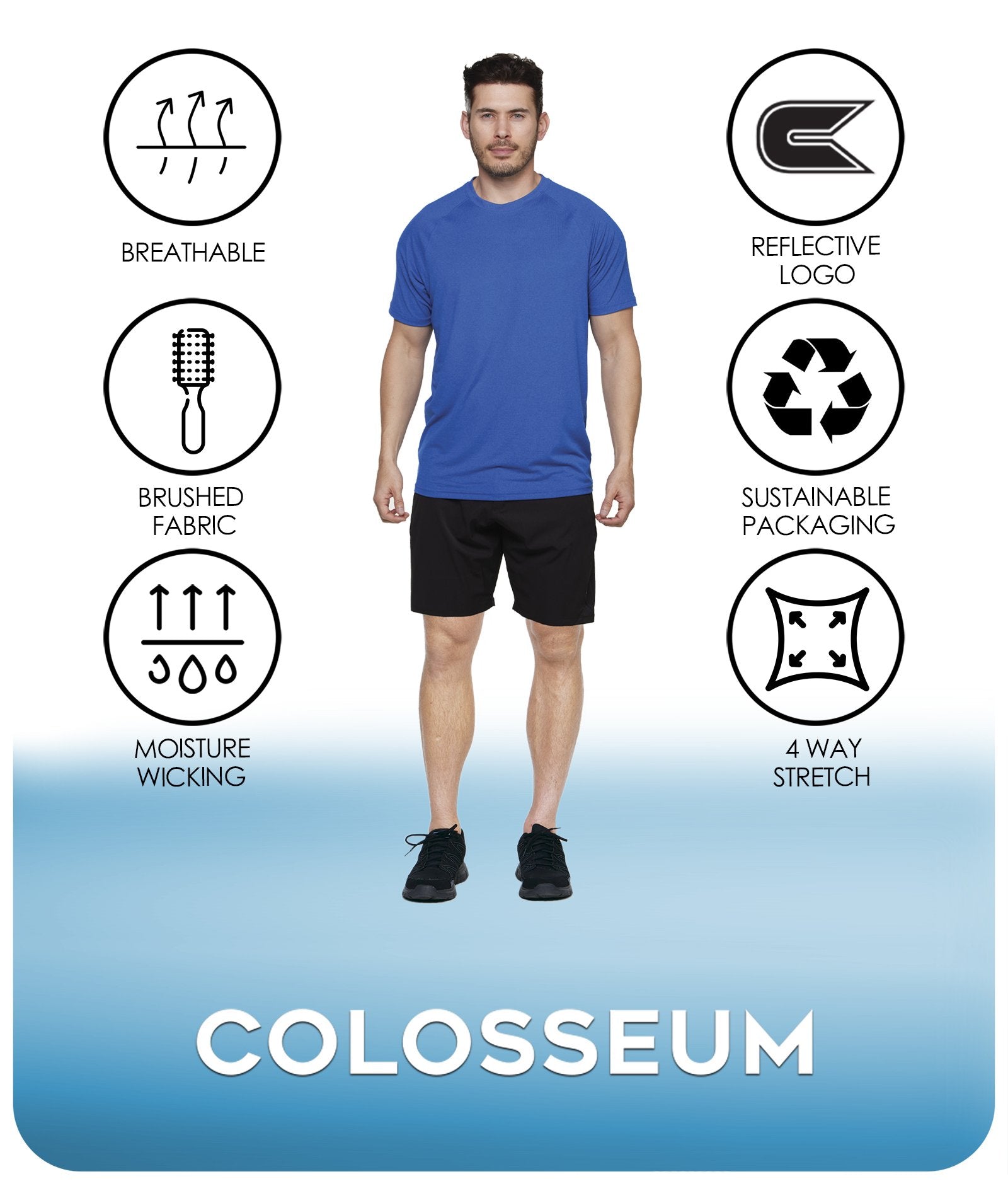 Men's Royal Luke Raglan Short Sleeve Tee Features