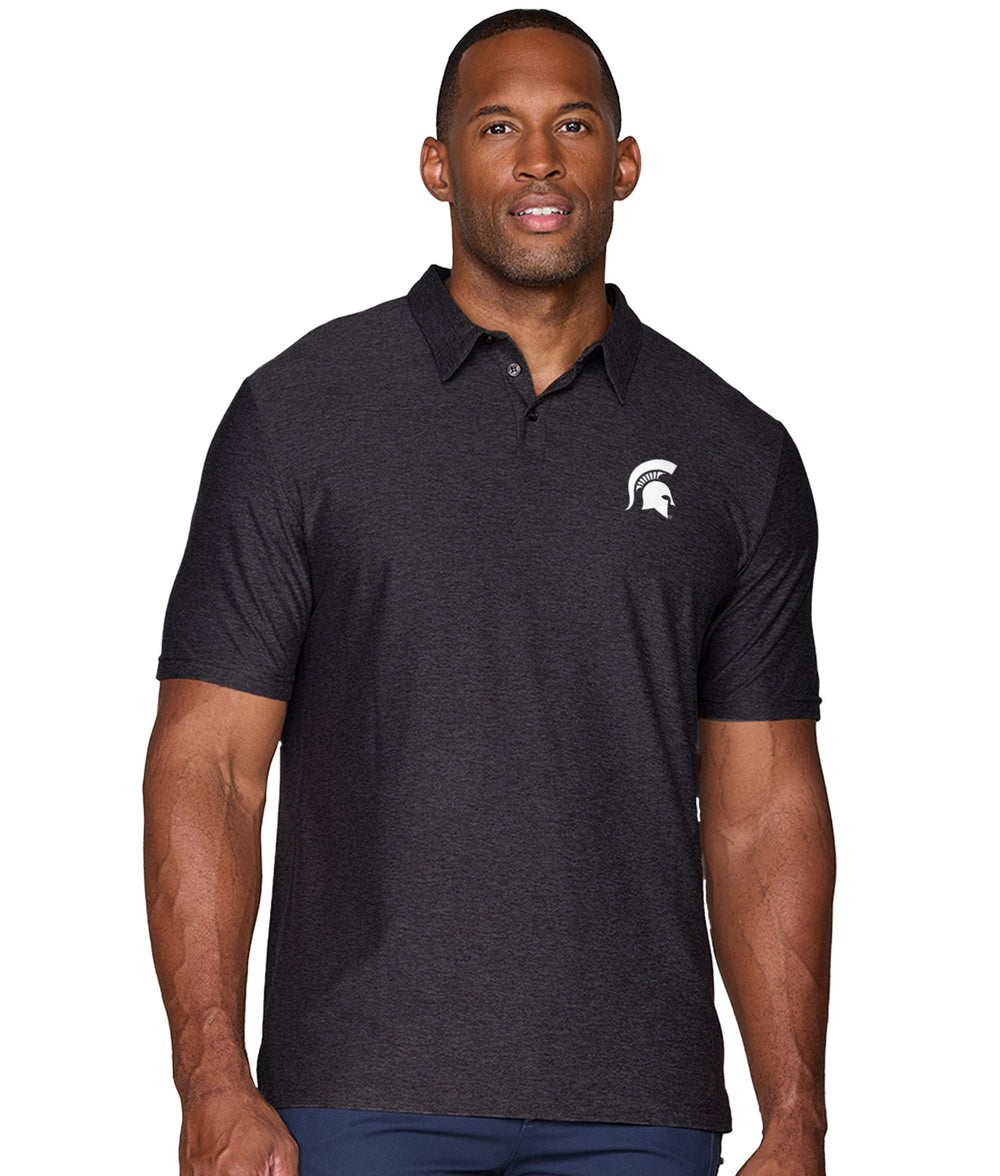 Men's Black Michigan State Spartans Prime Kent Polo