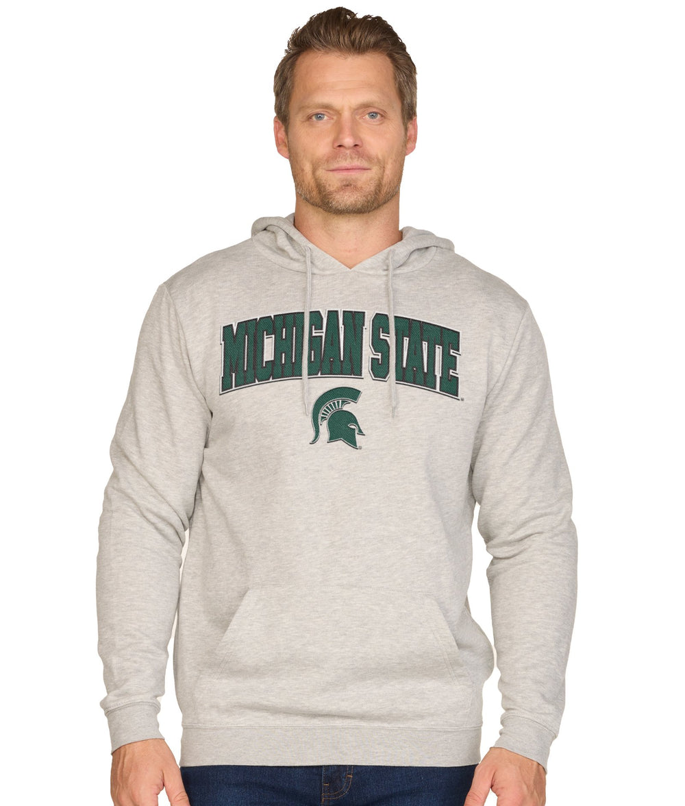 Men's Heather Grey Michigan State Spartans Stadium Hoodie