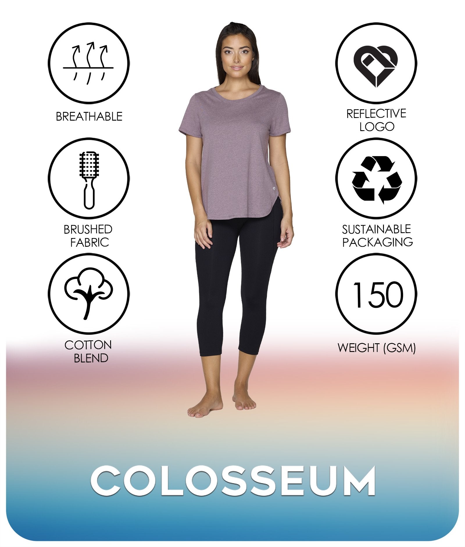 Women's Mauve Myla Tee Features