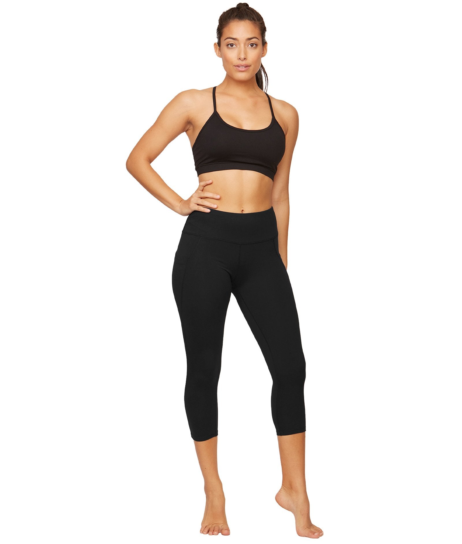 Women's Black Nadia Capri Leggings