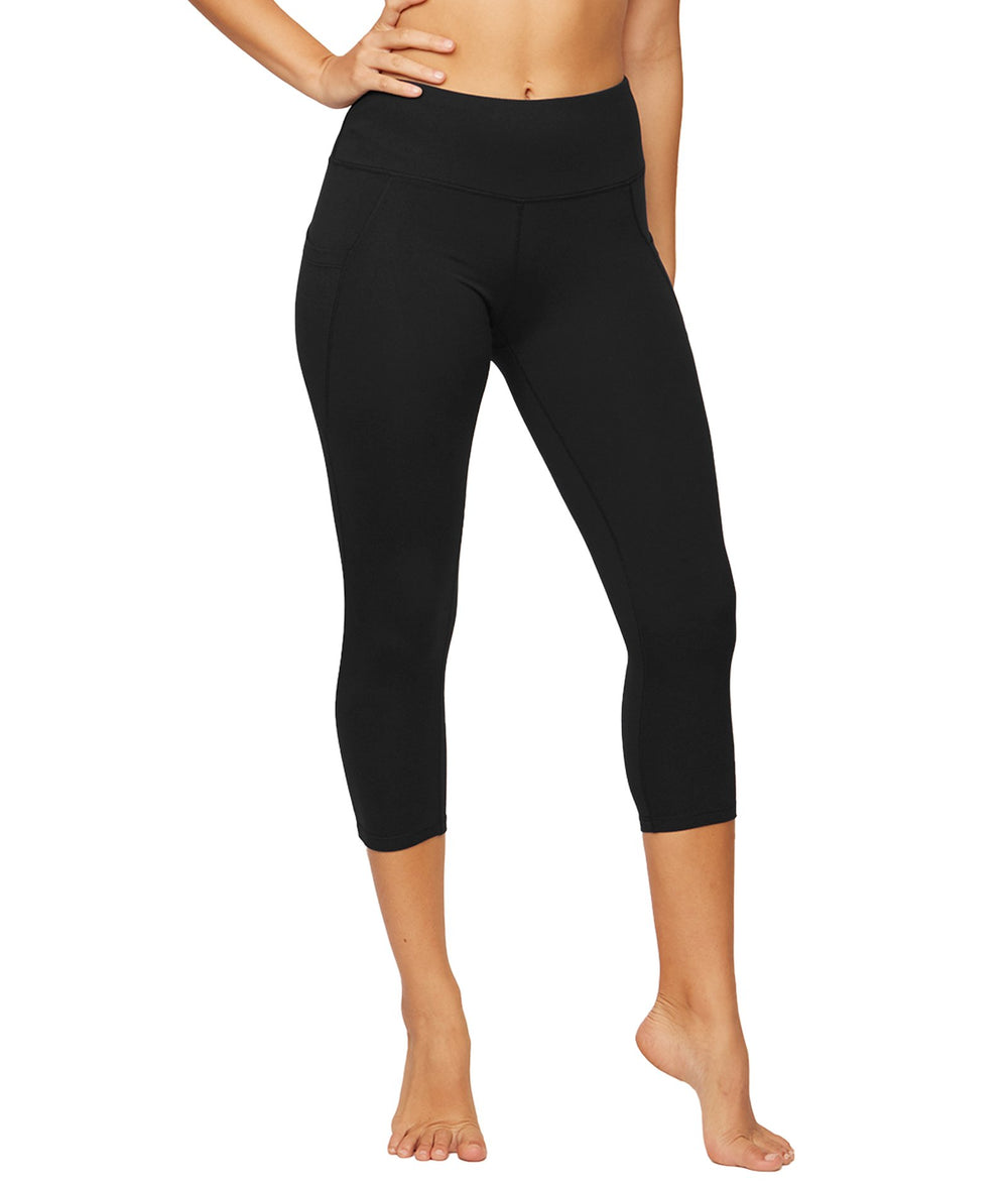 Women's Black Nadia Capri Leggings