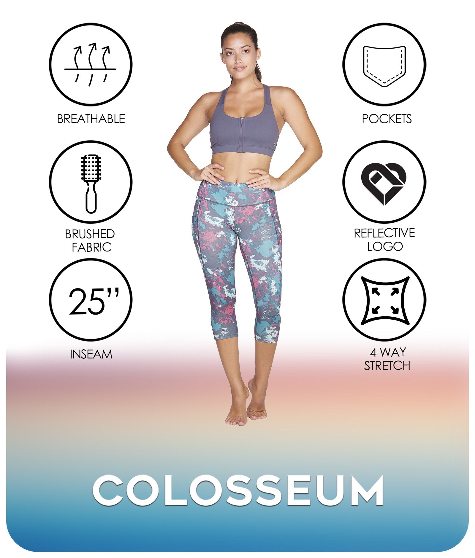 Women's Bloom Nadia Capri Leggings Features