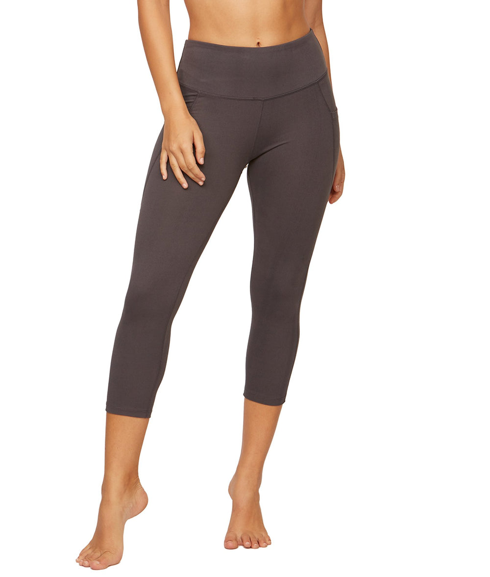 Women's Charcoal Nadia Capri Leggings