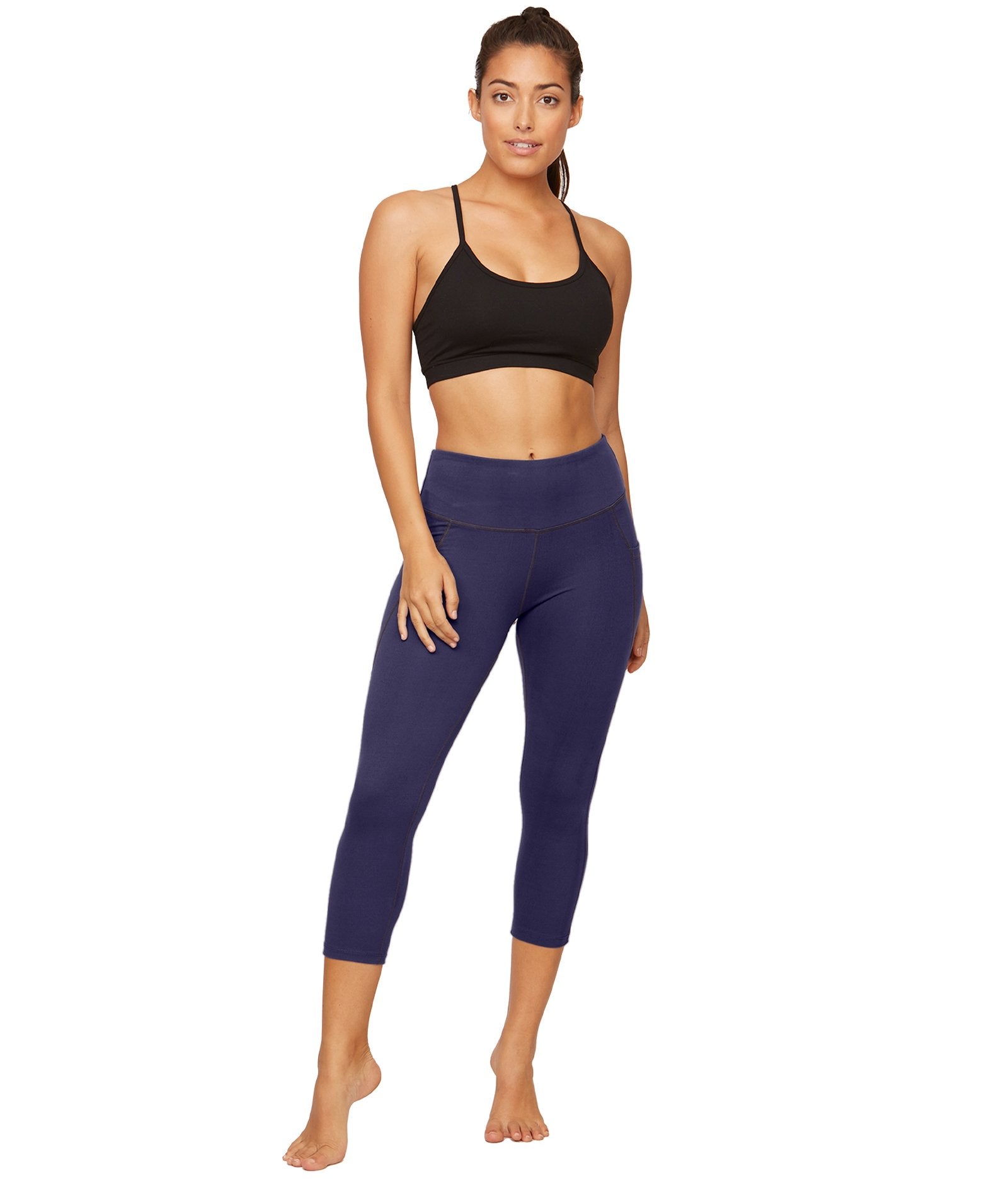 Women's Navy Nadia Capri Leggings