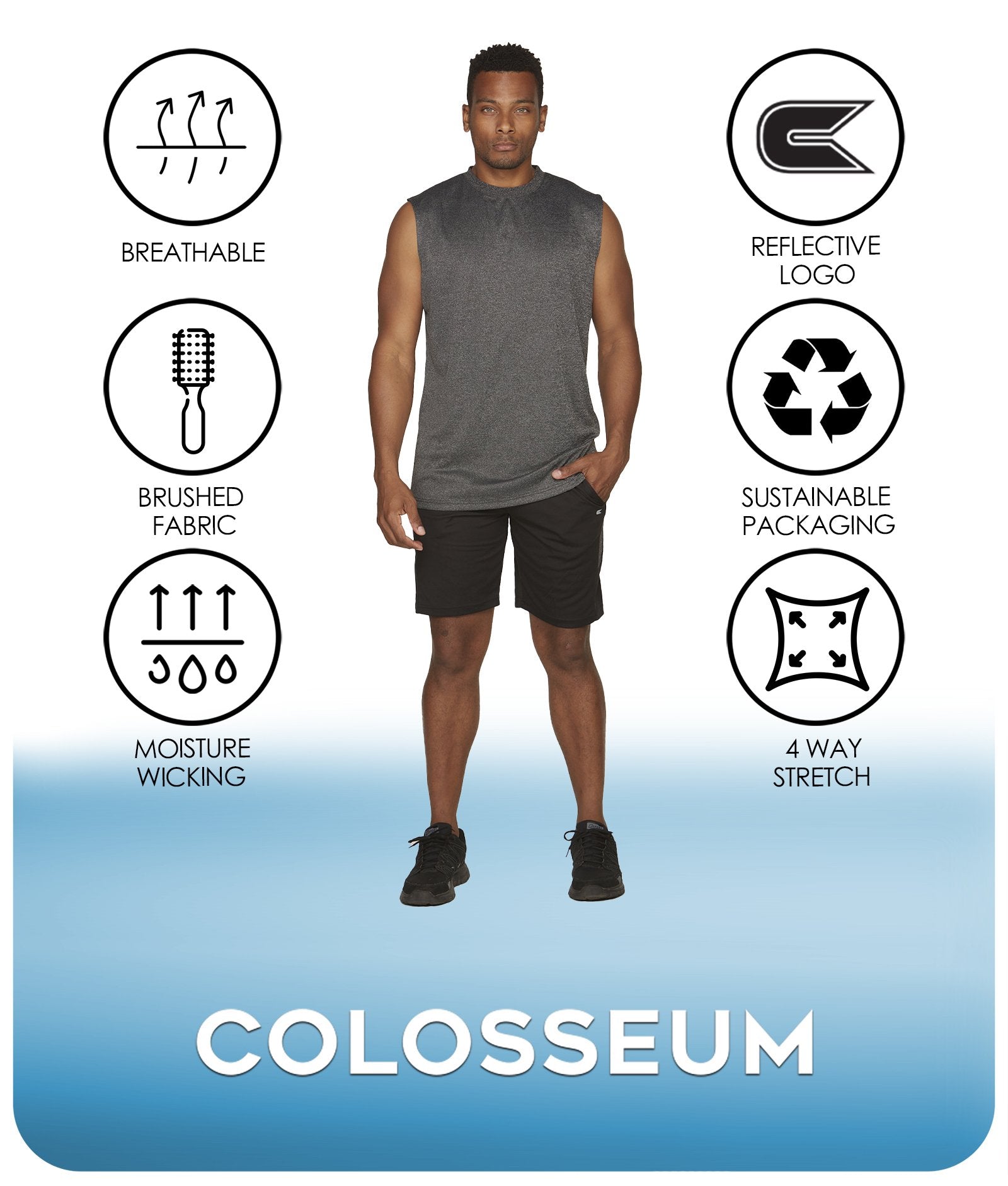 Men's Black Nano Sleeveless Tee Features