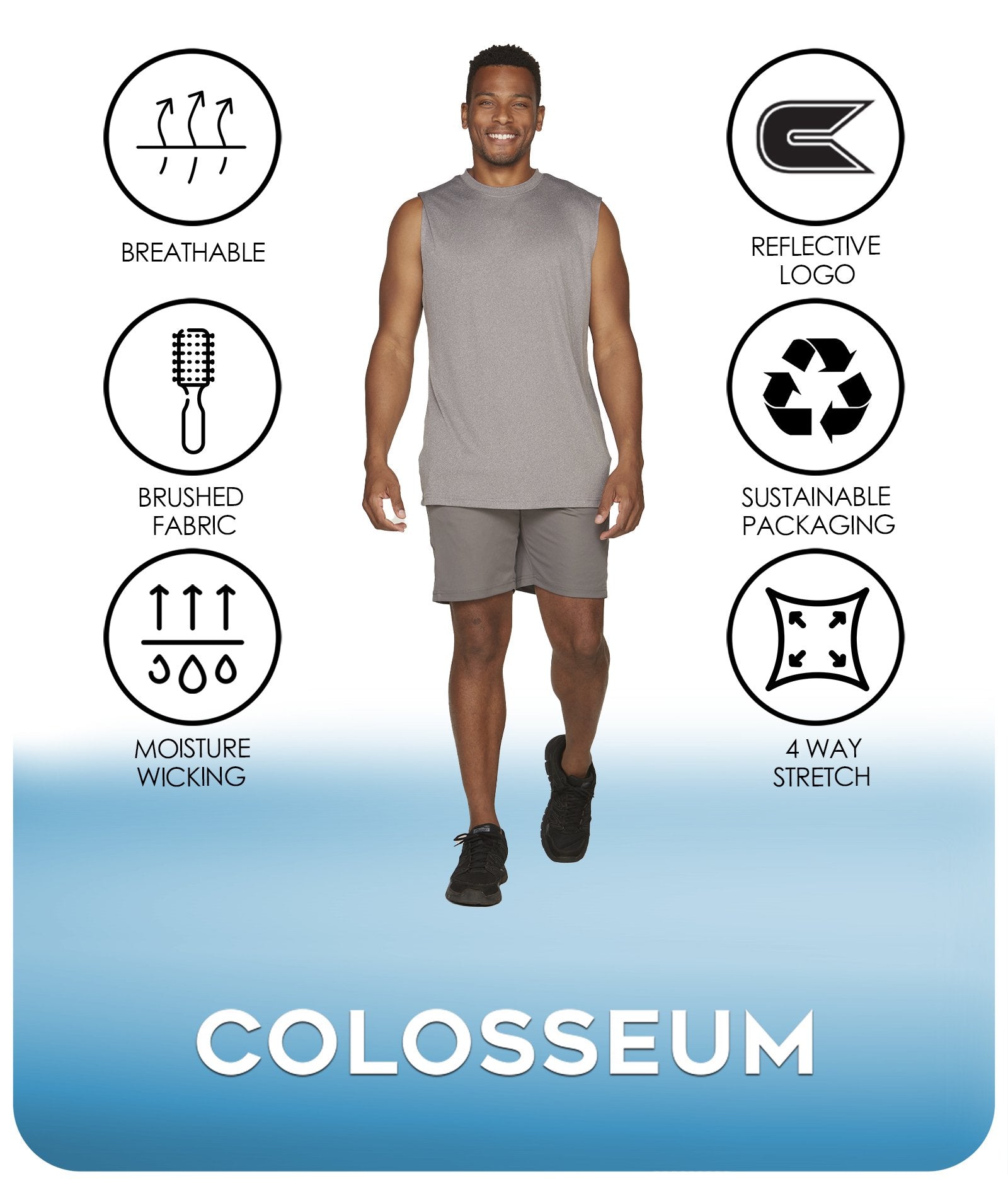 Men's Smoked Pearl Nano Sleeveless Tee Features