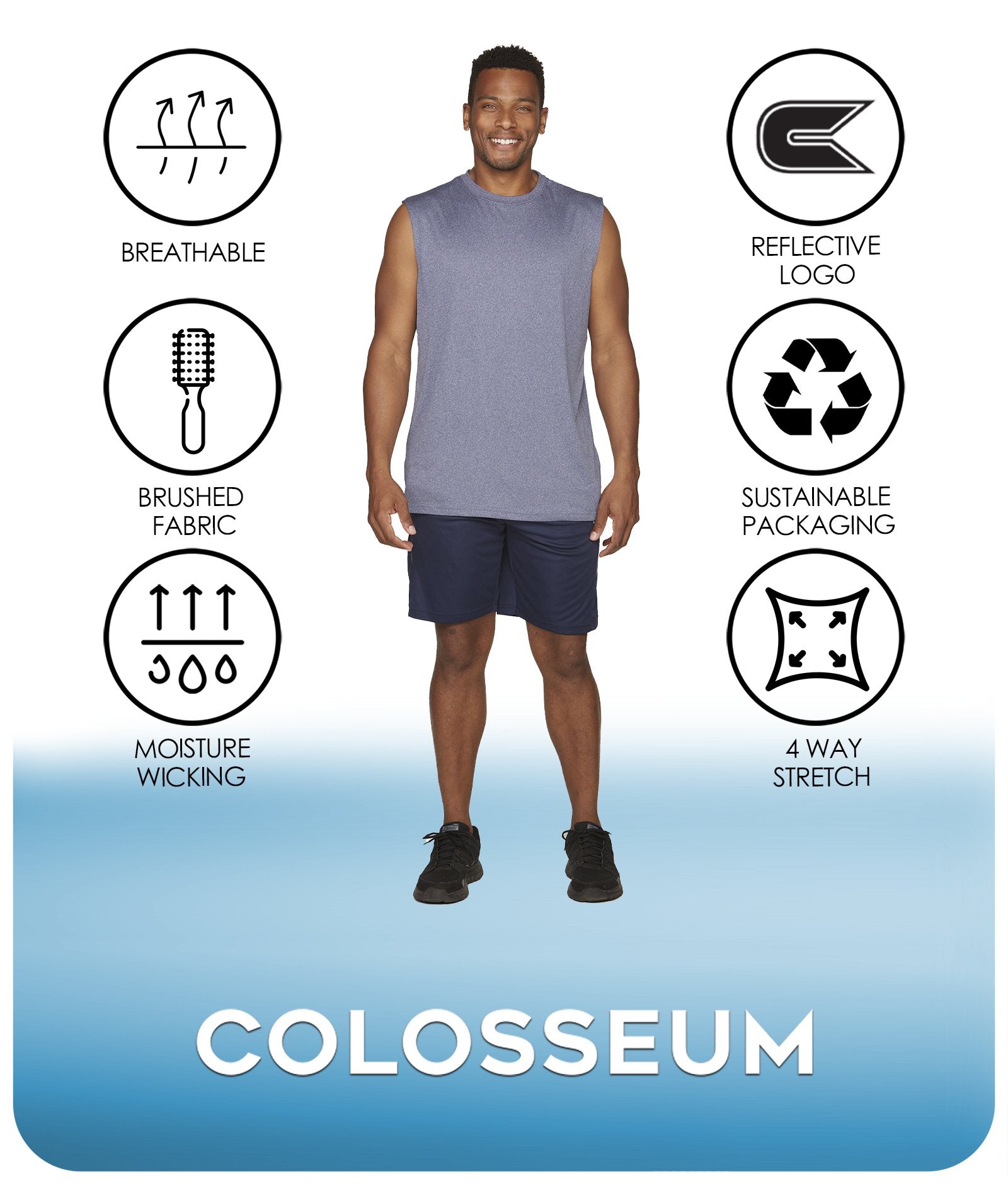 Men's Thunder Nano Sleeveless Tee Features