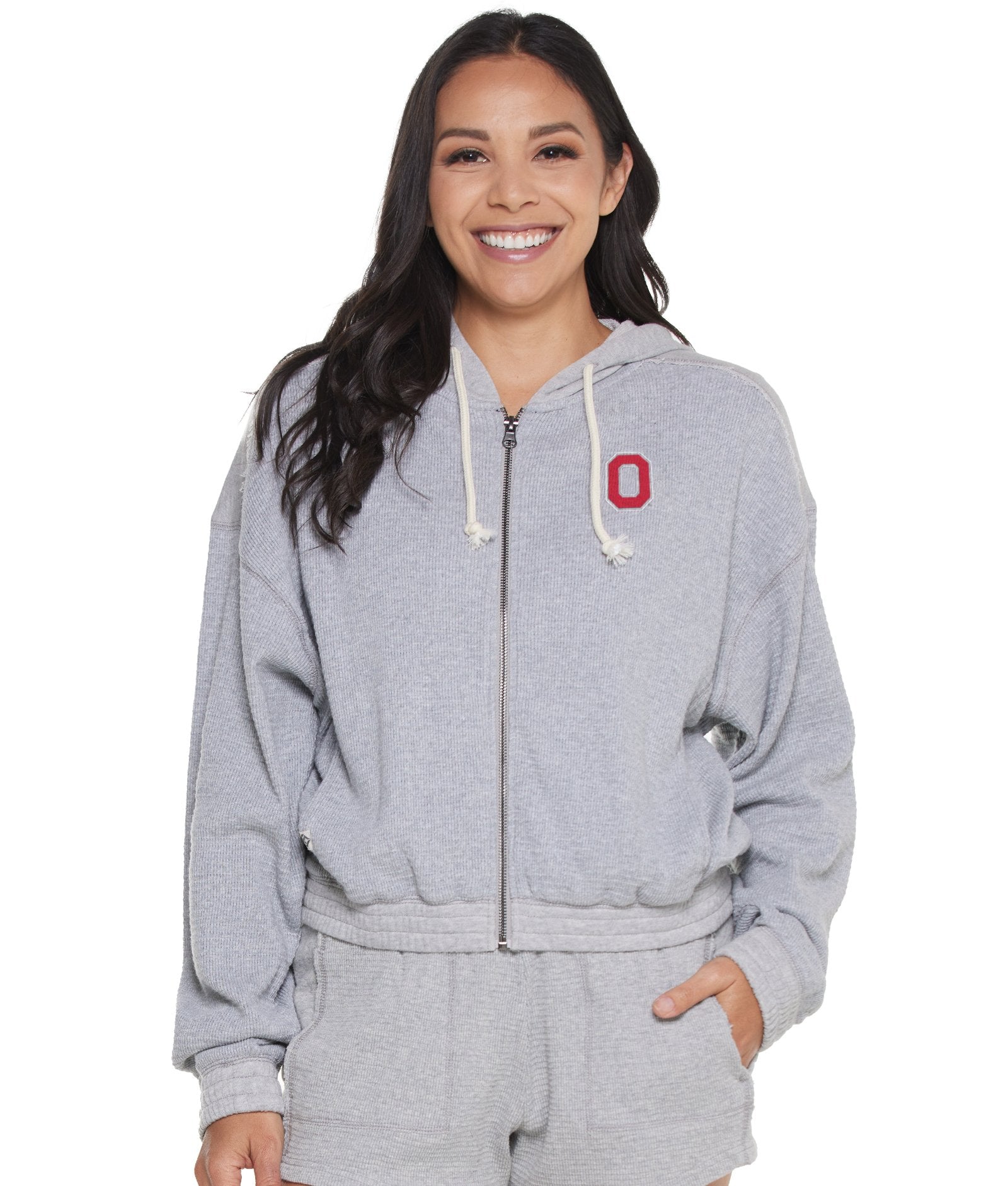 Ohio State Buckeyes Midge Waffle Full Zip Hoodie – Colosseum