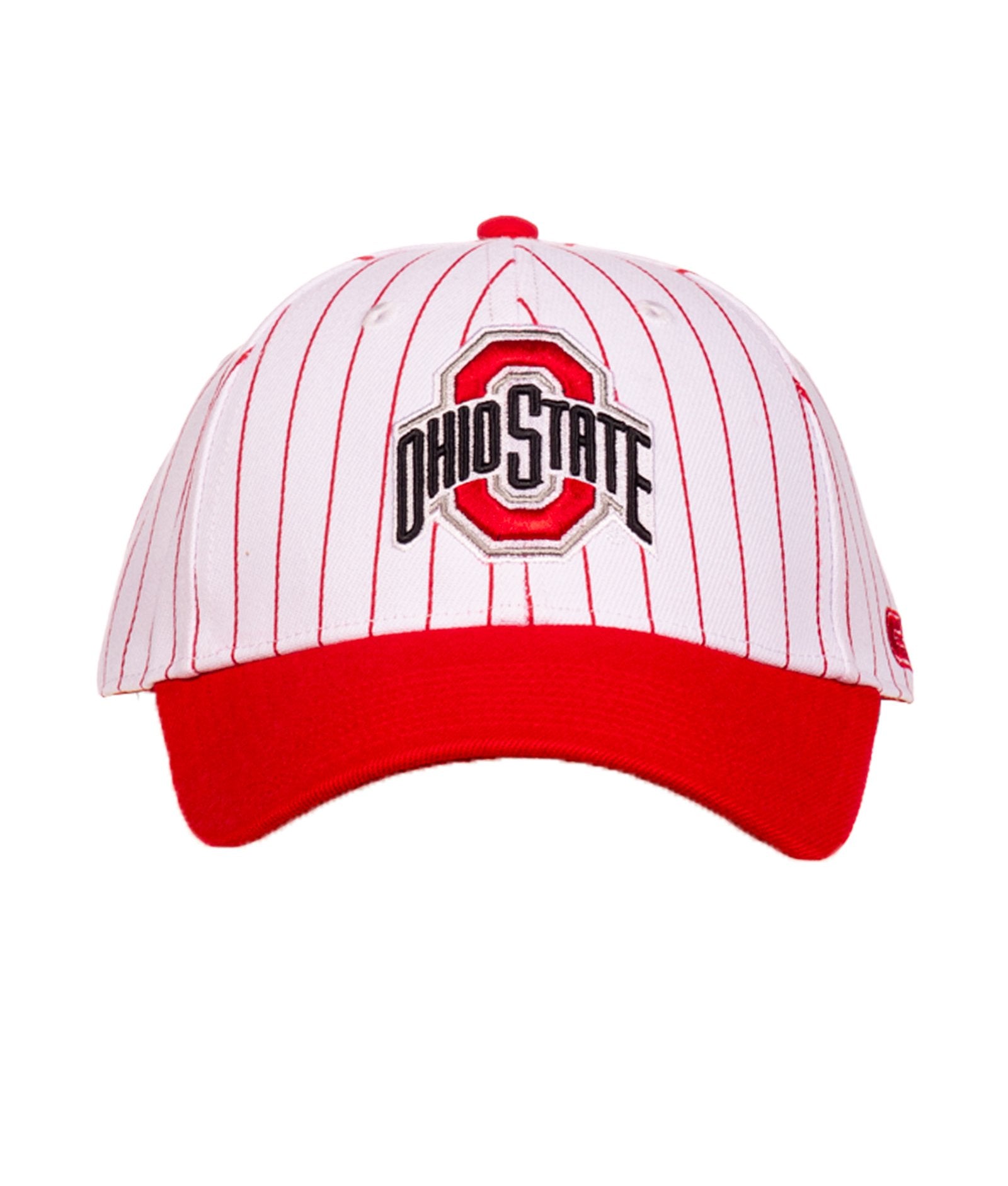 Colosseum Men s Ohio State Buckeyes Red Pin Stripe Adjustable Baseball Hat