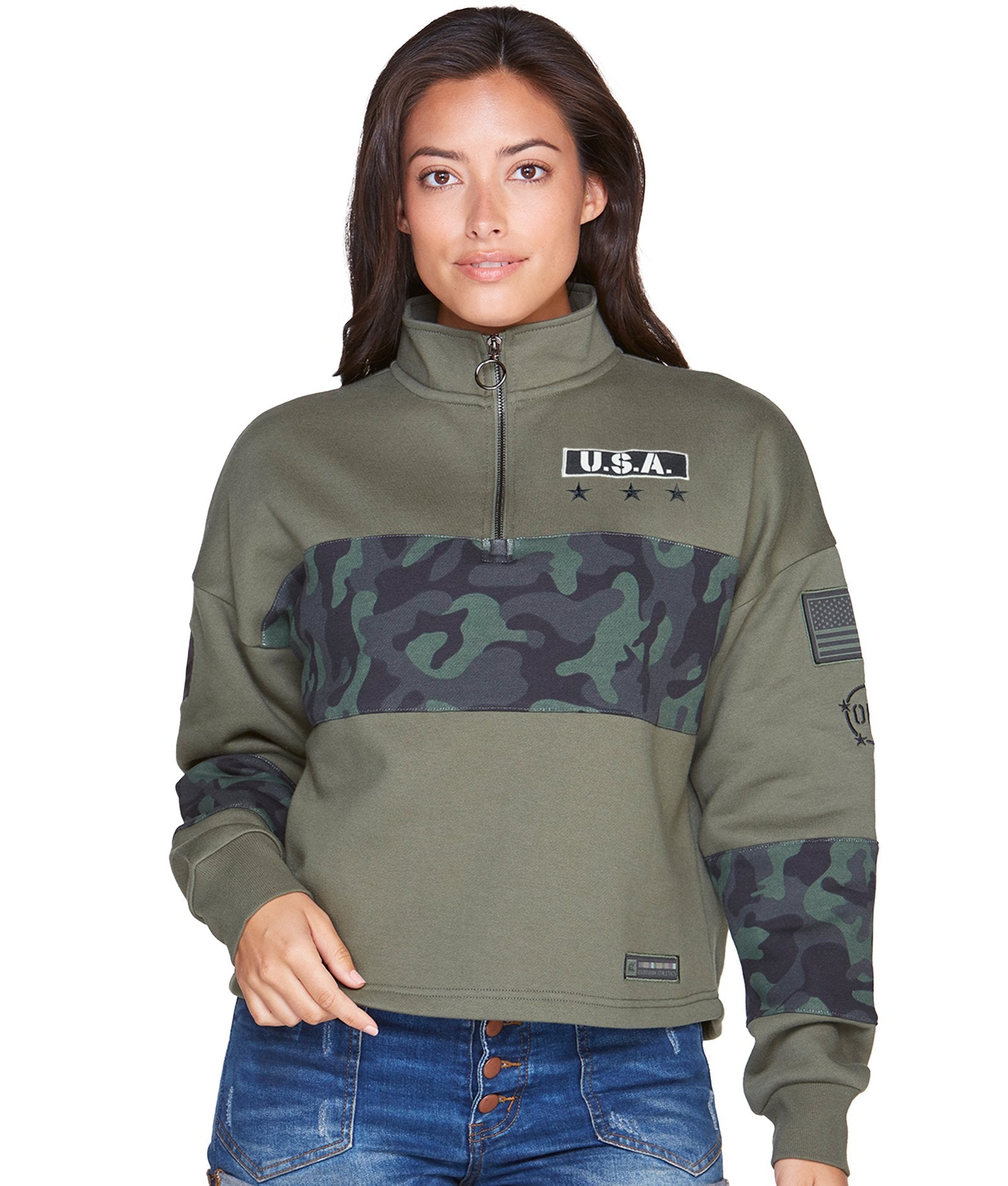 Women's Operation Hat Trick Double Time Quarter Zip Fleece Pullover