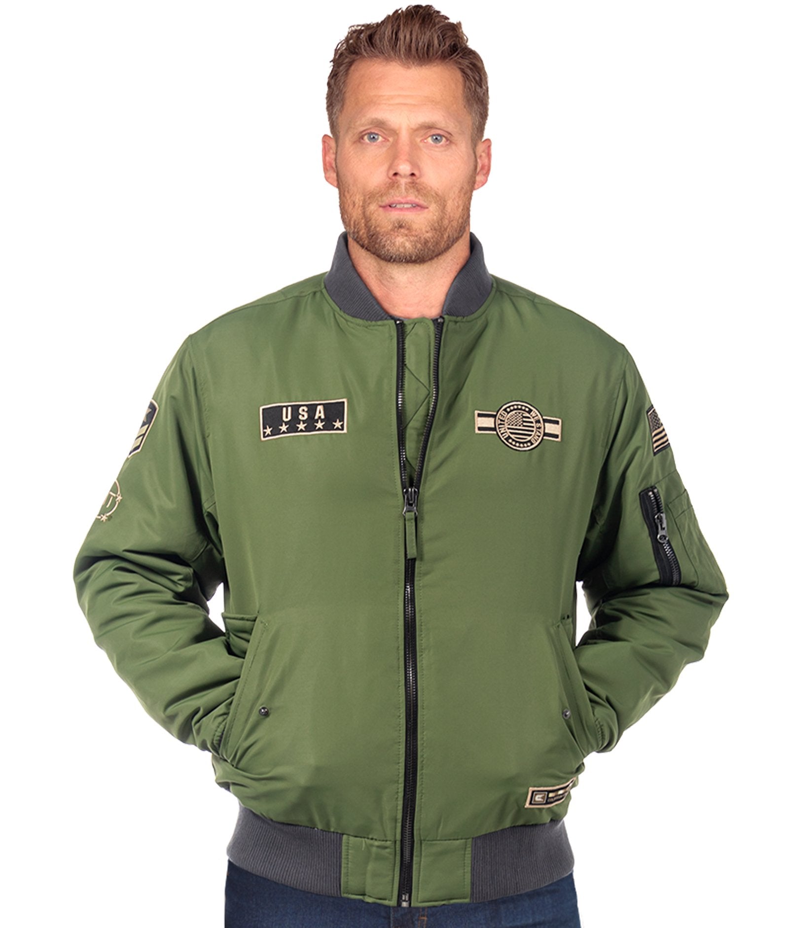 Men's Operation Hat Trick Slip Stream Full Zip Bomber Jacket