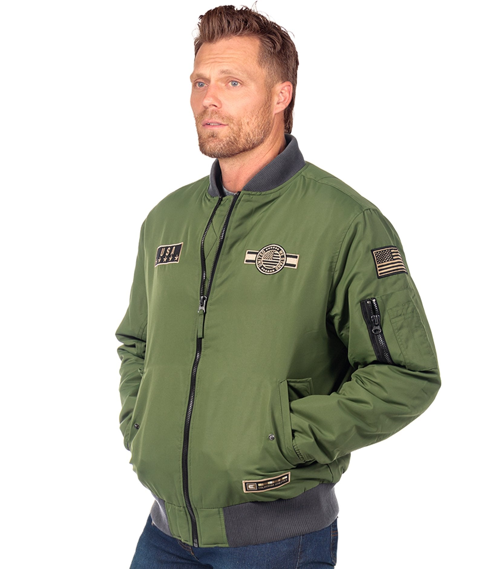 Men's Operation Hat Trick Slip Stream Full Zip Bomber Jacket