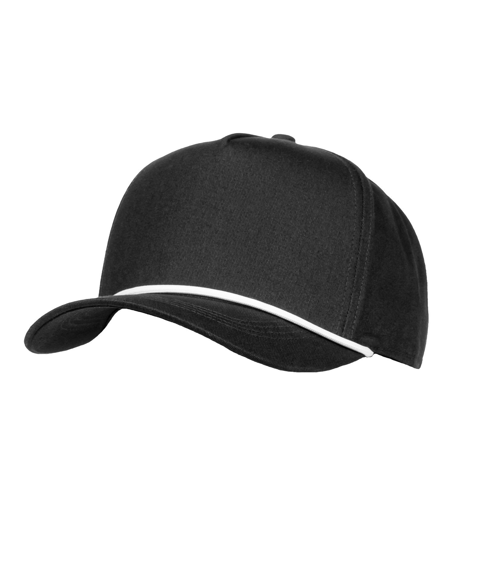 Podium Structured Black Visor Rope Hat