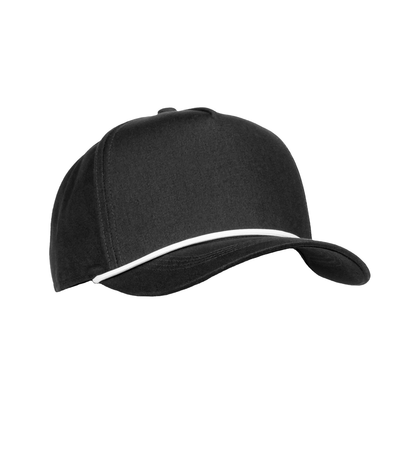 Podium Structured Black Visor Rope Hat