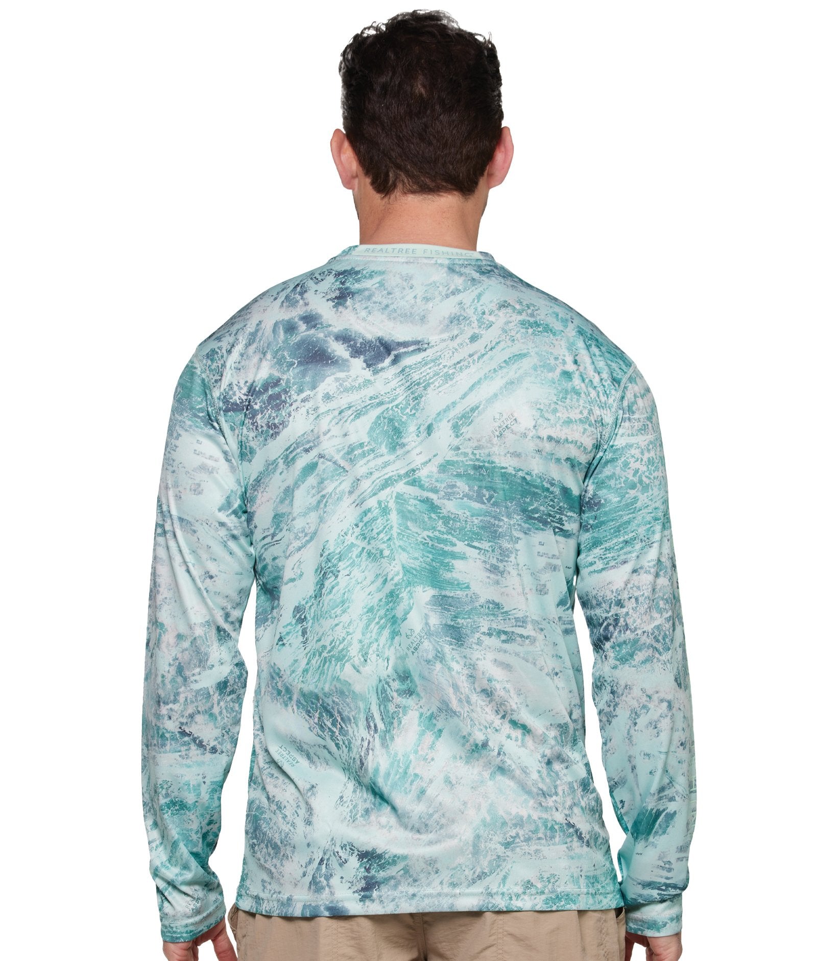 Men's Realtree Aspect Shallows Gulf Stream Performance Fishing Long Sleeve Tee