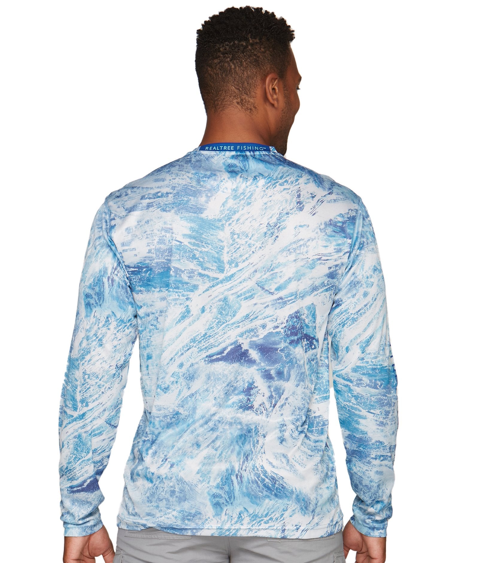 Men's Realtree Aspect Sky Gulf Stream Performance Fishing Long Sleeve Tee