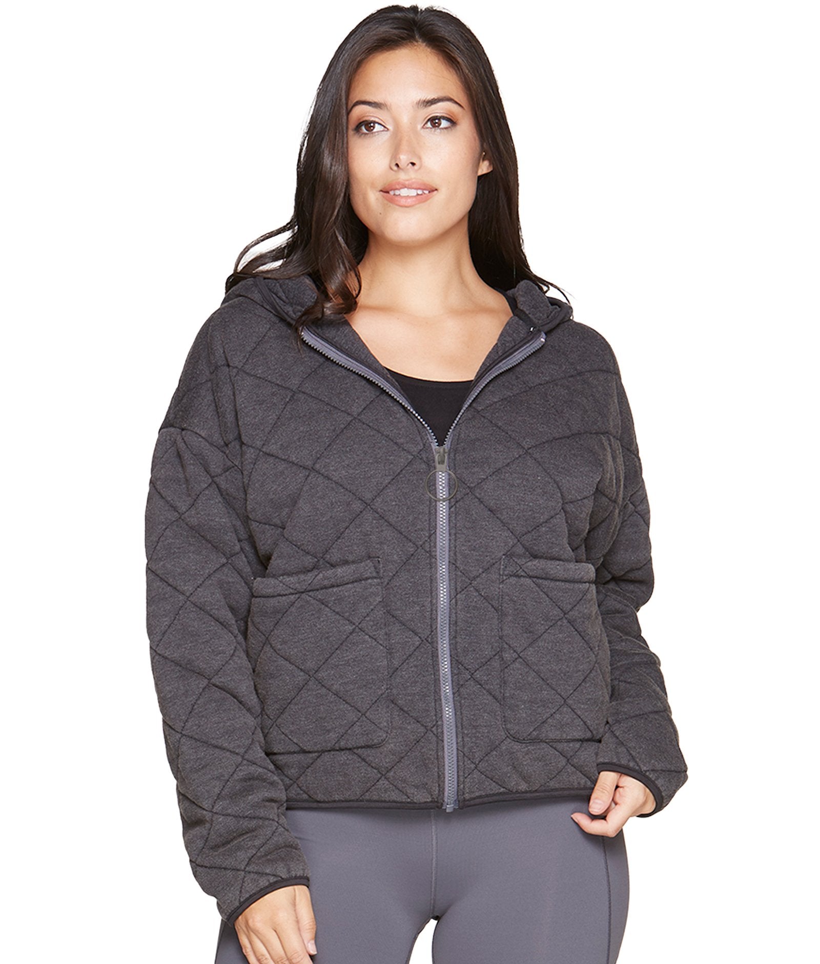 Women's Black Selene Washed Quilted Jacket