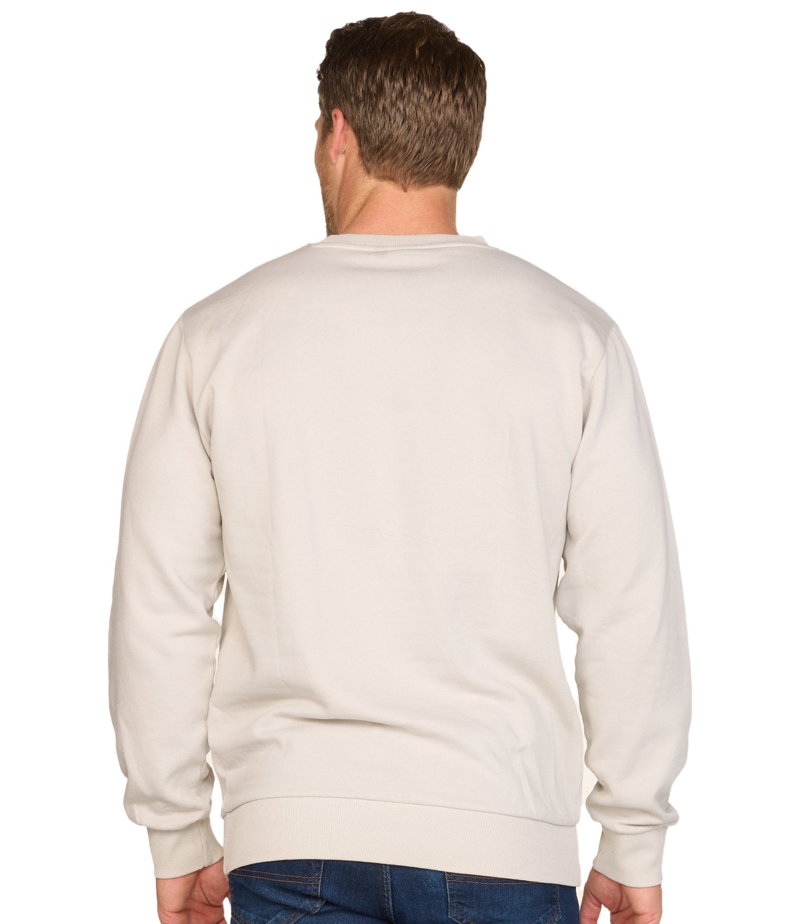 Men's Ash Grey Summit Crewneck Fleece