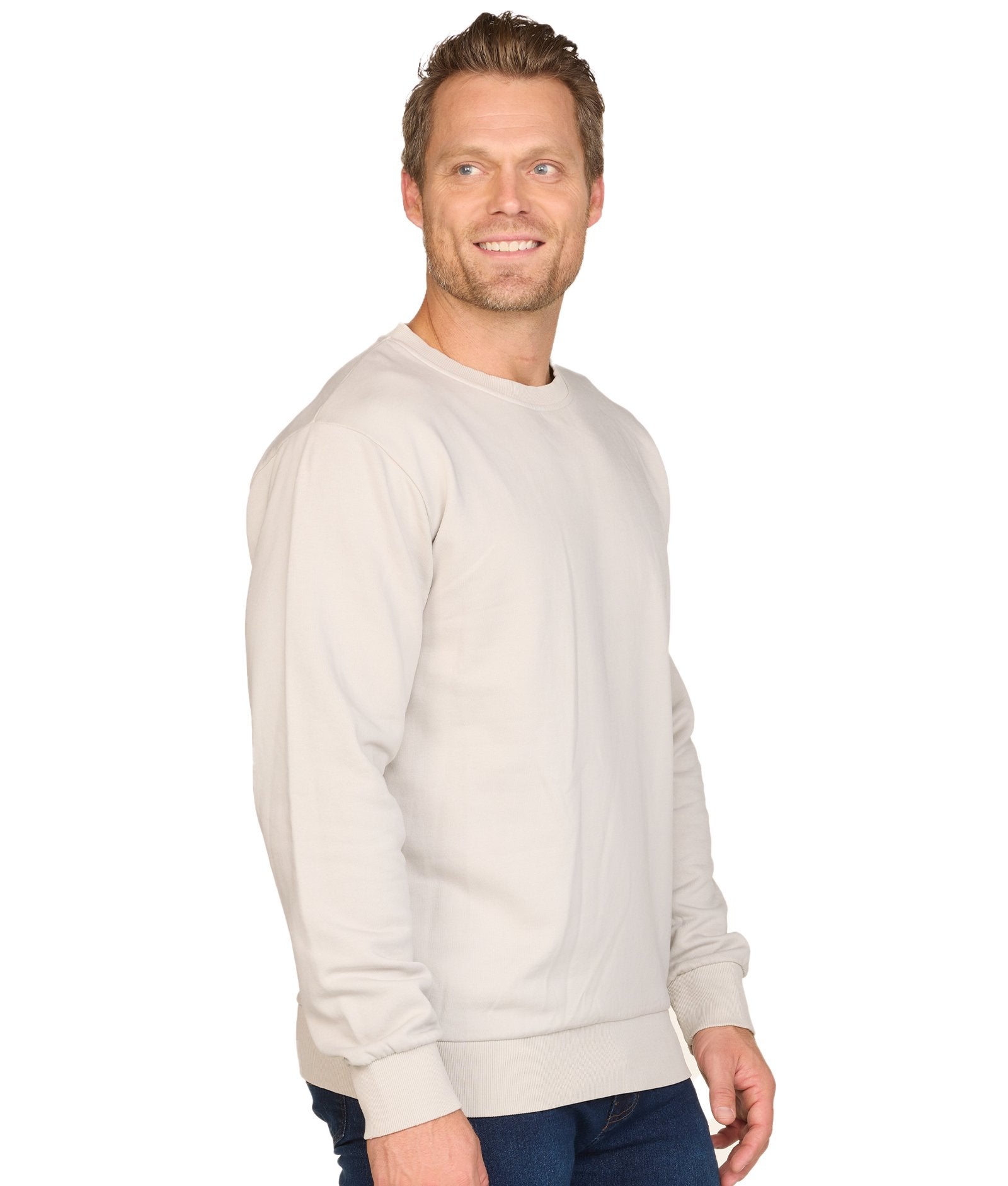 Men's Ash Grey Summit Crewneck Fleece