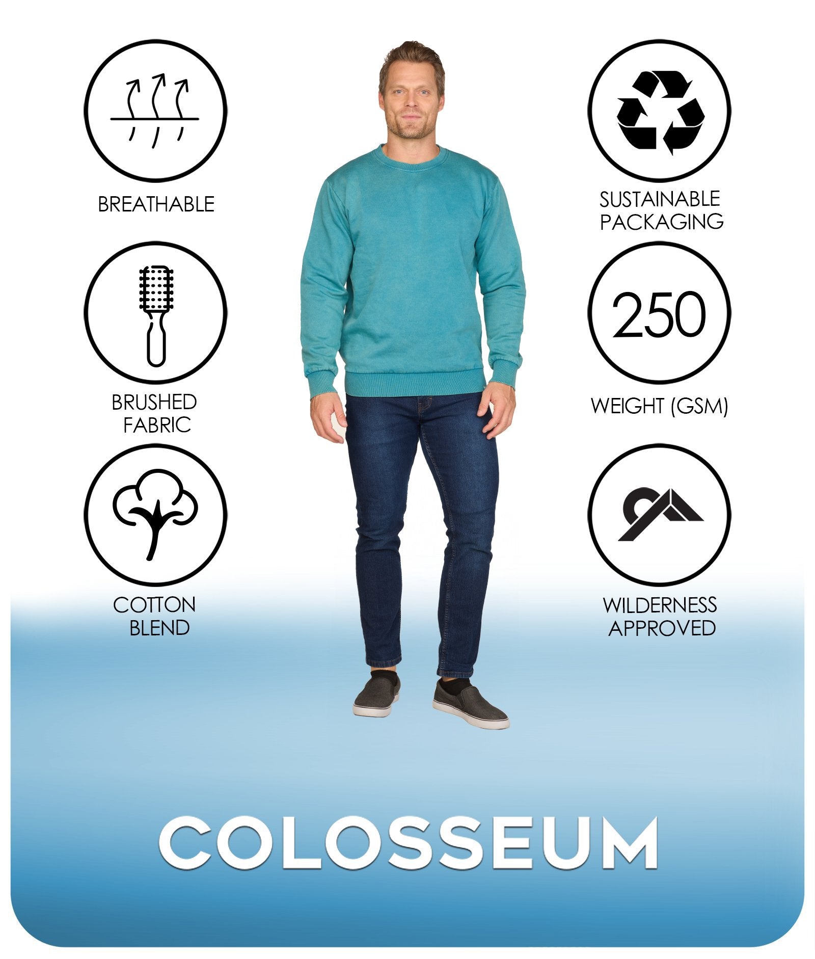 Men's Mirage Summit Crewneck Fleece Features