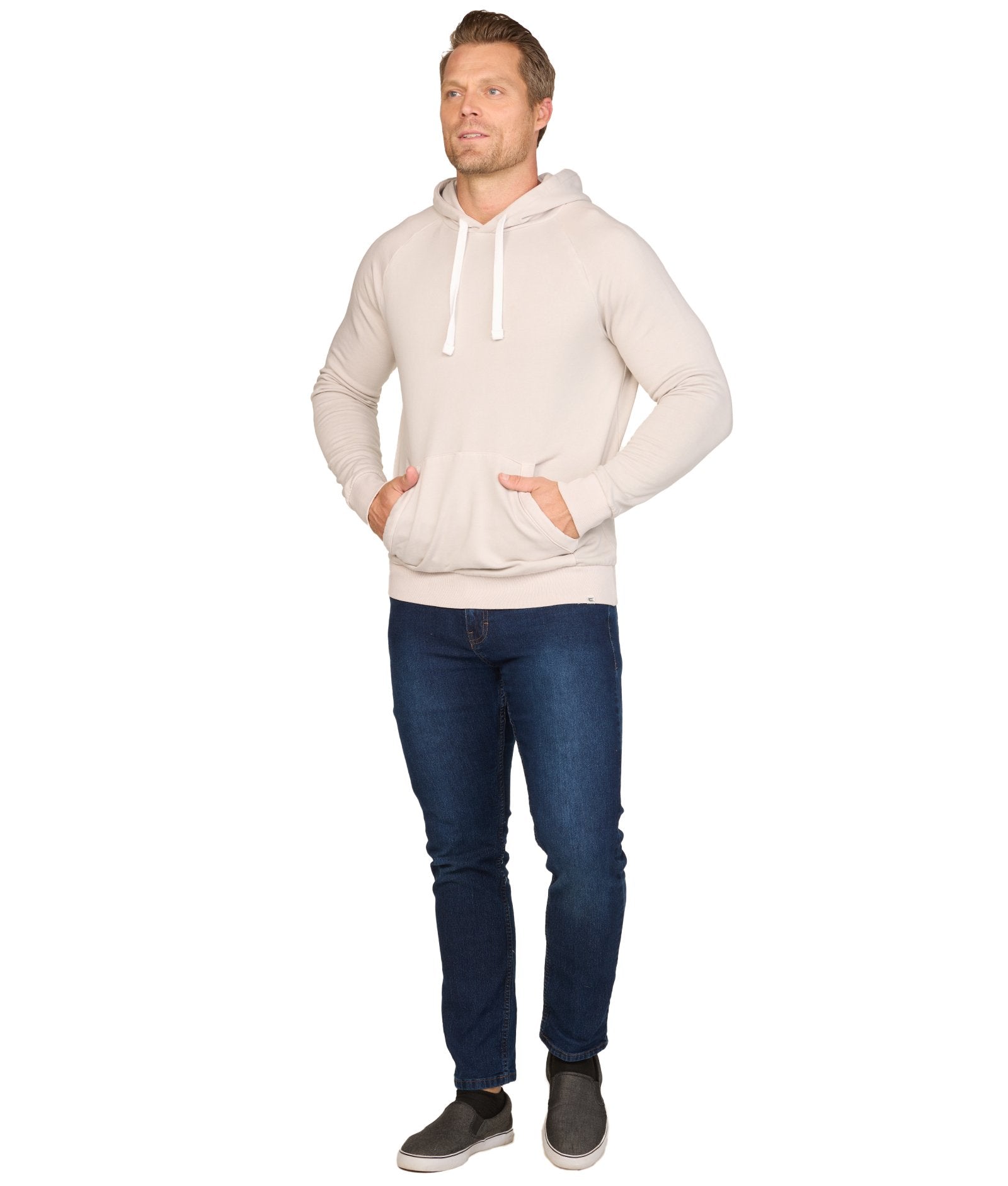 Men's Ash Grey Summit Pullover Fleece Hoodie