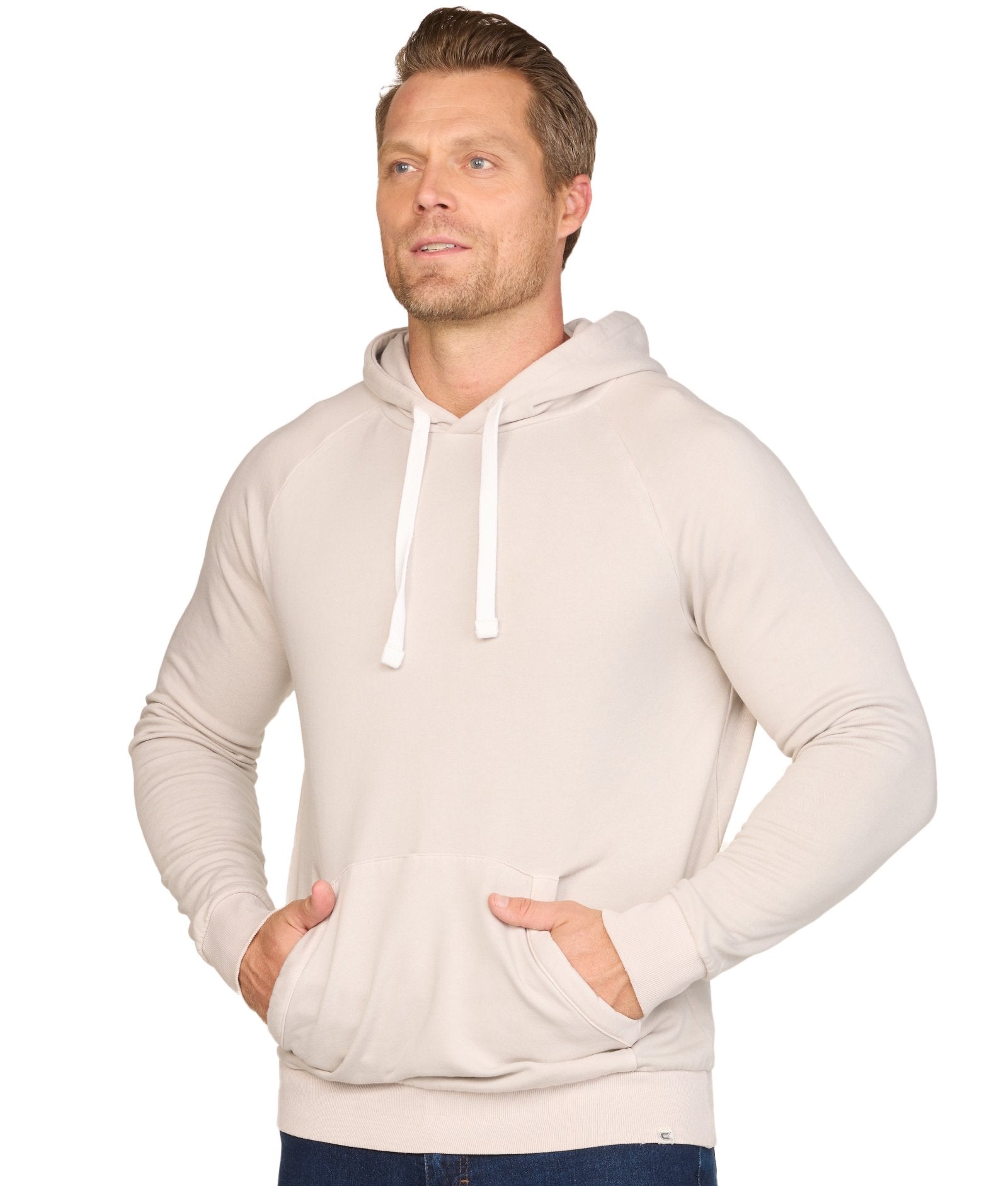 Men's Ash Grey Summit Pullover Fleece Hoodie