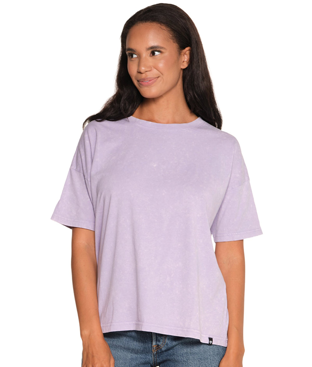 Women's Lavender Fields Tayla Snow Wash Boyfriend Tee