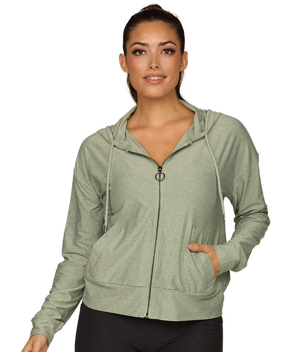 Women's Iceberg Green Toby Full Zip Hoodie
