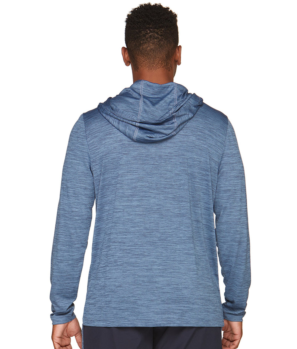 Men's Post Blue Vital Long Sleeve Hooded Tee