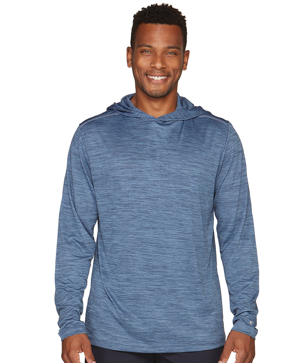 Men's Post Blue Vital Long Sleeve Hooded Tee