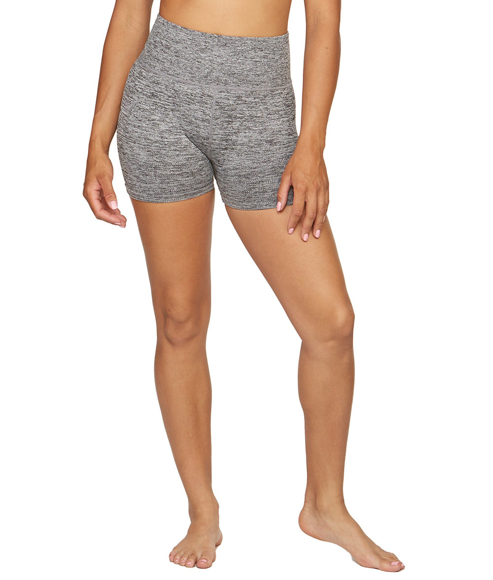 Women's Black Willa Heathered Seamless Short