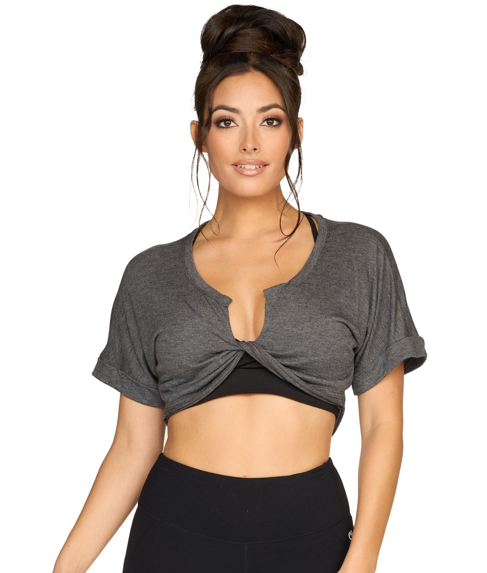 【in a row】Loview Semi Crop T-shirt Women's Train Long Sleeve Crop | White | On United States