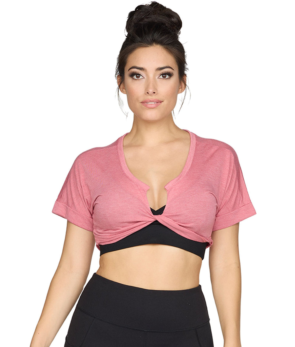 Women's Rose Zuri Twist Crop Tee