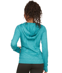 Women's Bright Teal Aflame Recycled Full Zip Jacket