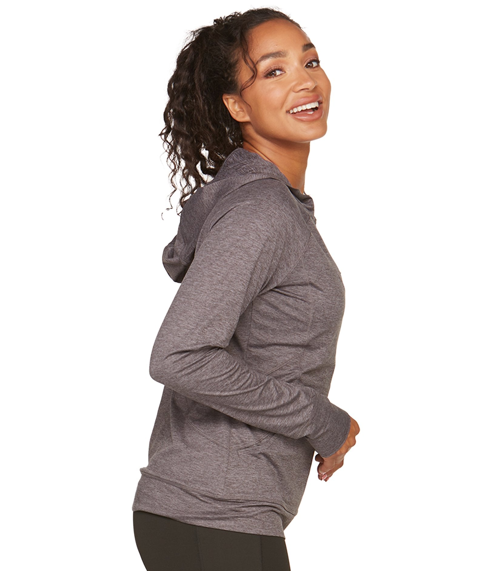 Women's Heather Charcoal Aflame Recycled Full Zip Jacket