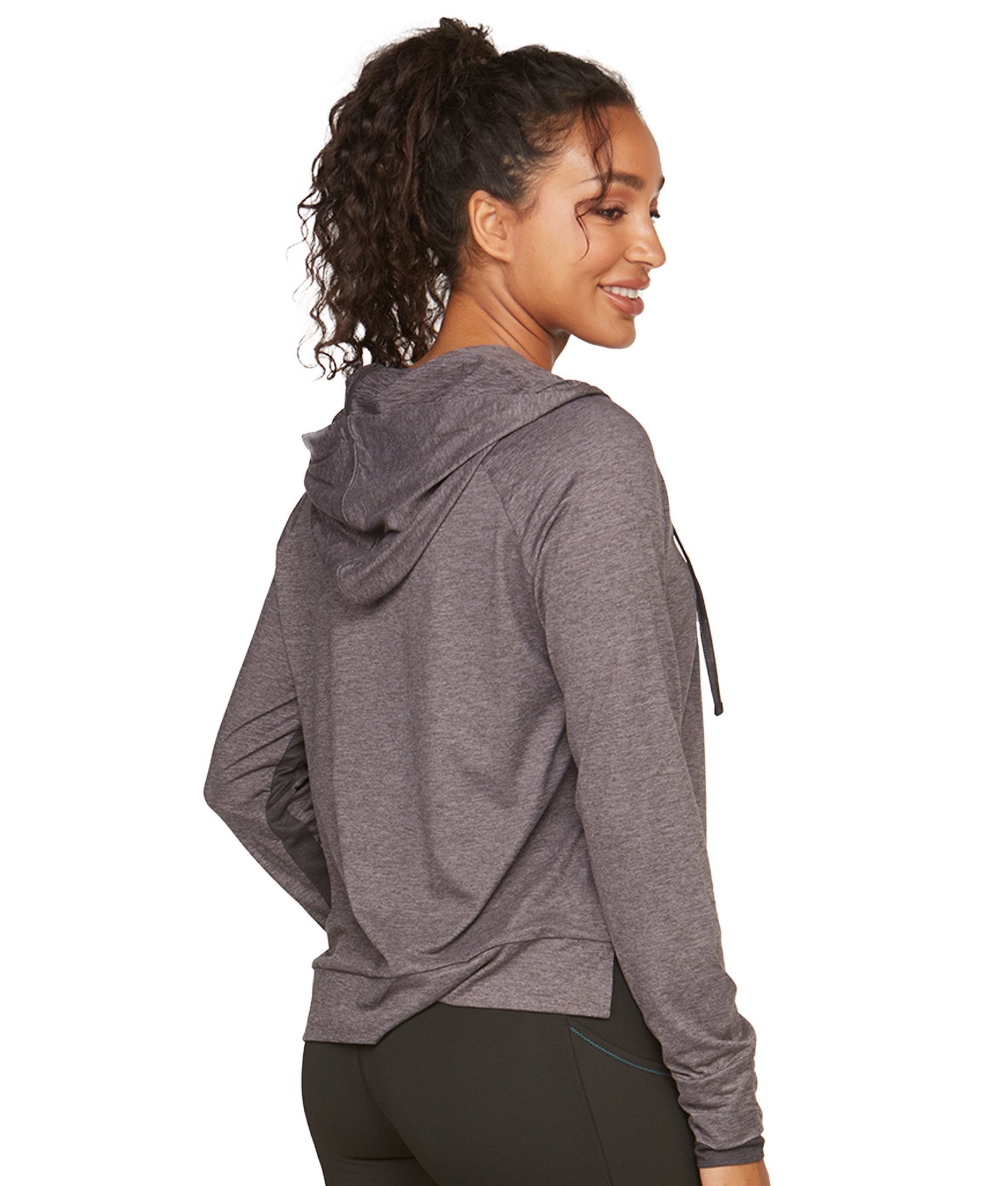 Women's Heather Charcoal Aflame Recycled Quarter Zip Hoodie